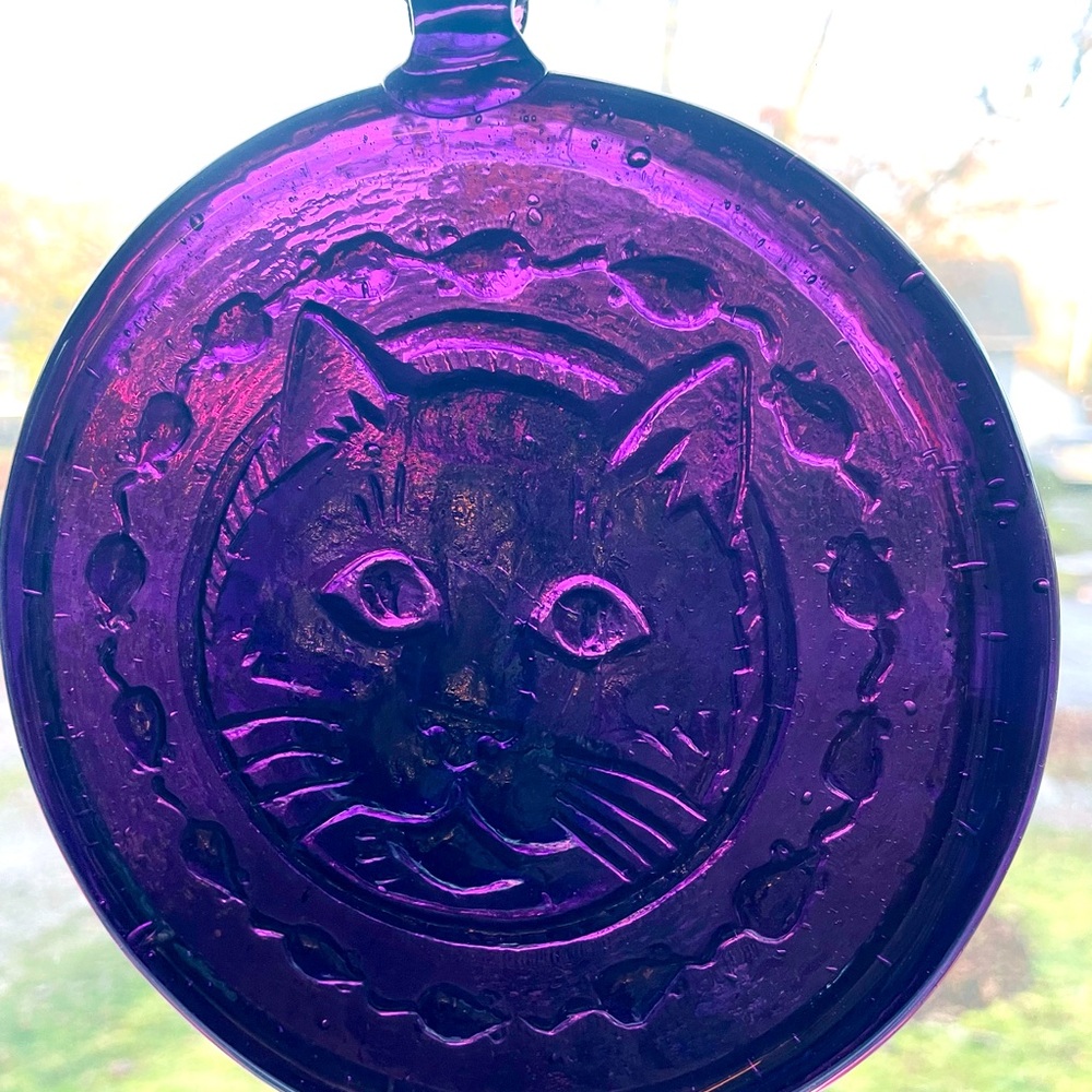 Window decor. Hanging stained glass pendant.